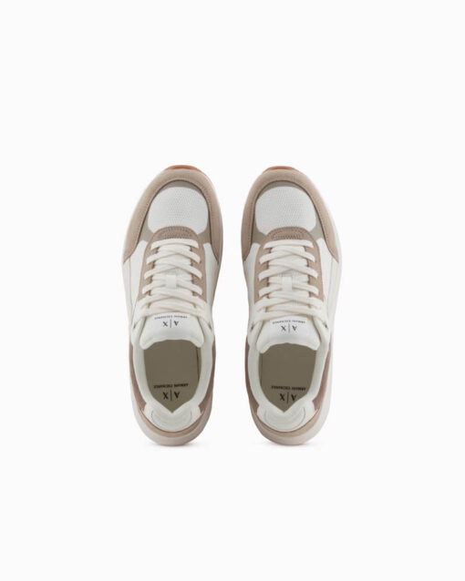 Sneakers allacciate ARMANI EXCHANGE uomo con inserti a contrasto-4