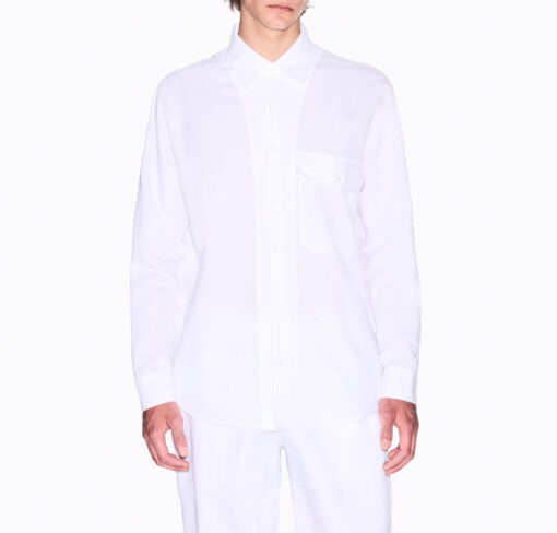 Camicia bianca ARMANI EXCHANGE in lino e cotone da uomo-4