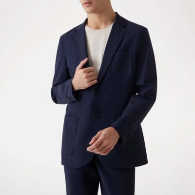Giacca blu elegante uomo GUESS tech stretch