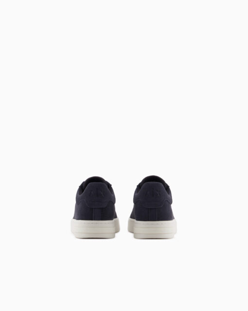 sneakers blu in vera pelle scamosciata da uomo ARMANI EXCHANGE-1