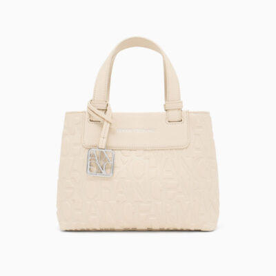 ARMANI EXCHANGE borsa bauletto donna logata burro