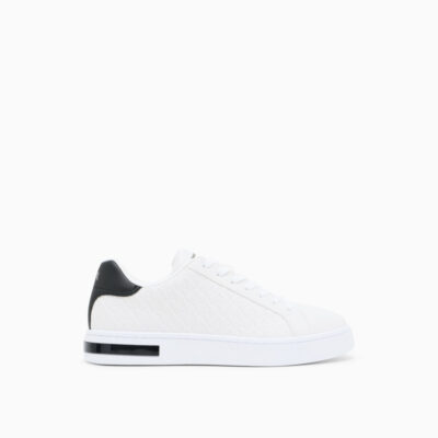 ARMANI EXCHANGE sneakers bianca uomo allacciata con logo a rilievo