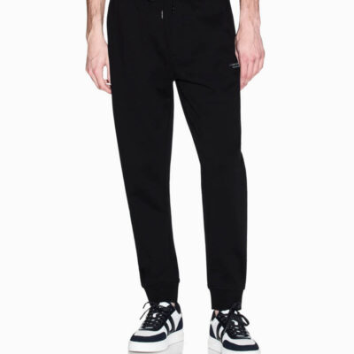 Pantalone nero jogger logo in tono uomo ARMANI EXCHANGE