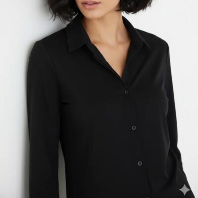 ARTIGLI camicia nera donna elasticizzata