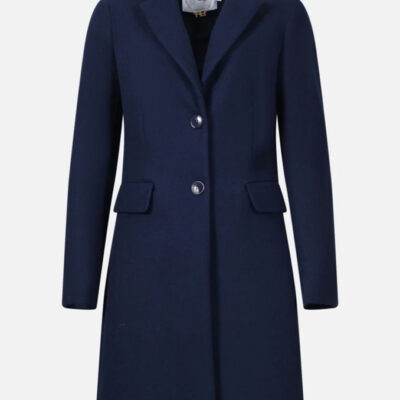 ARTIGLI cappotto baronetto blu da donna-1