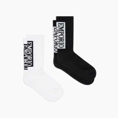 EMPORIO-ARMANI-2-pack-calze-in-spugna-uomo-bianche-e-nere