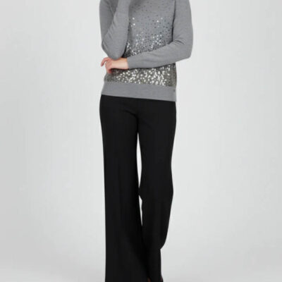 MAGLIA ARTIGLI GRIGIA CON PAILLETTES DA DONNA