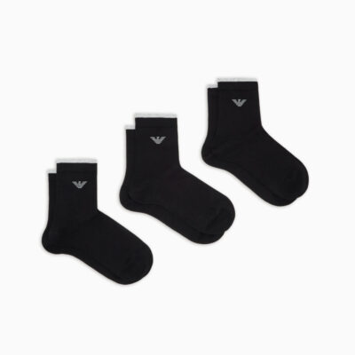 PACK 3 CALZE NERE DONNA EMPORIO ARMANI