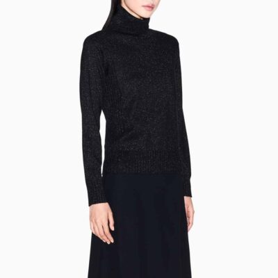 Maglione misto cashmere dolcevita ARMANI EXCHANGE donna con lurex