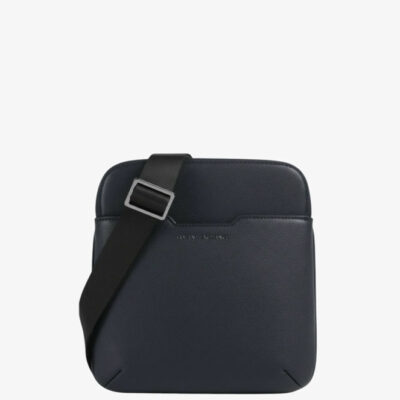 Crossbody blu ARMANI EXCHANGE uomo in tinta unita con chiusura zip-2
