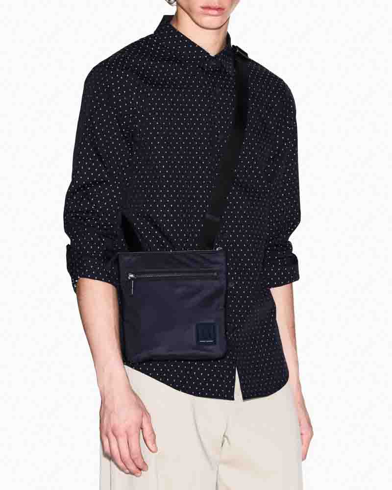 Borsa a tracolla uomo ARMANI EXCHANGE blu in tessuto-5