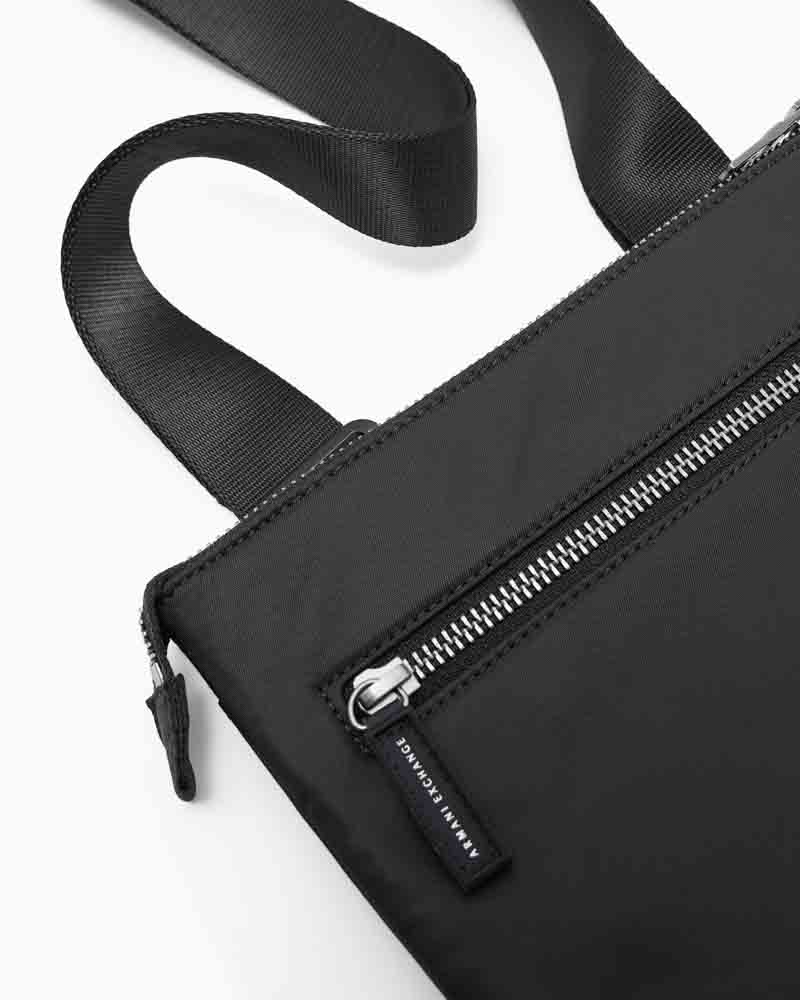 Borsa a tracolla uomo ARMANI EXCHANGE nera in tessuto-5
