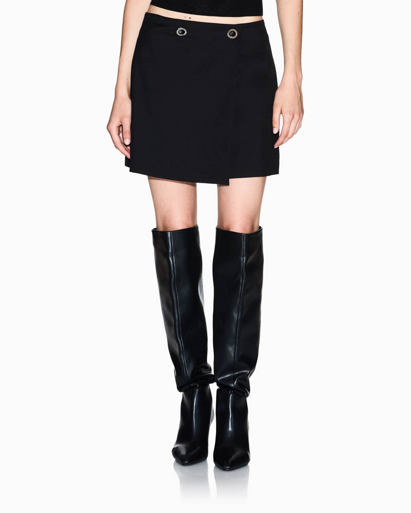 Gonna da donna nera corta ARMANI EXCHANGE-3