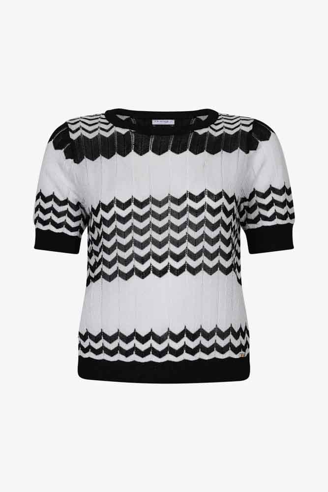 Maglia mezza manica ARTIGLI donna motivo chevron-1