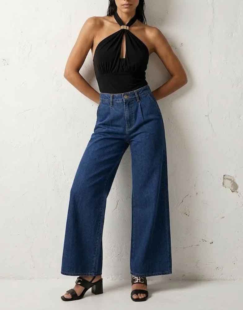Top in maglina nera ARTIGLI donna con accessorio