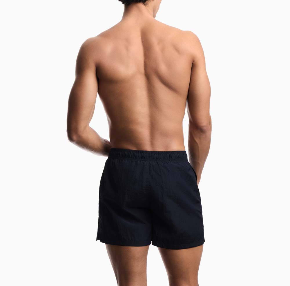 EMPORIO ARMANI boxer blu uomo da mare con scritta laterale a contrasto-3