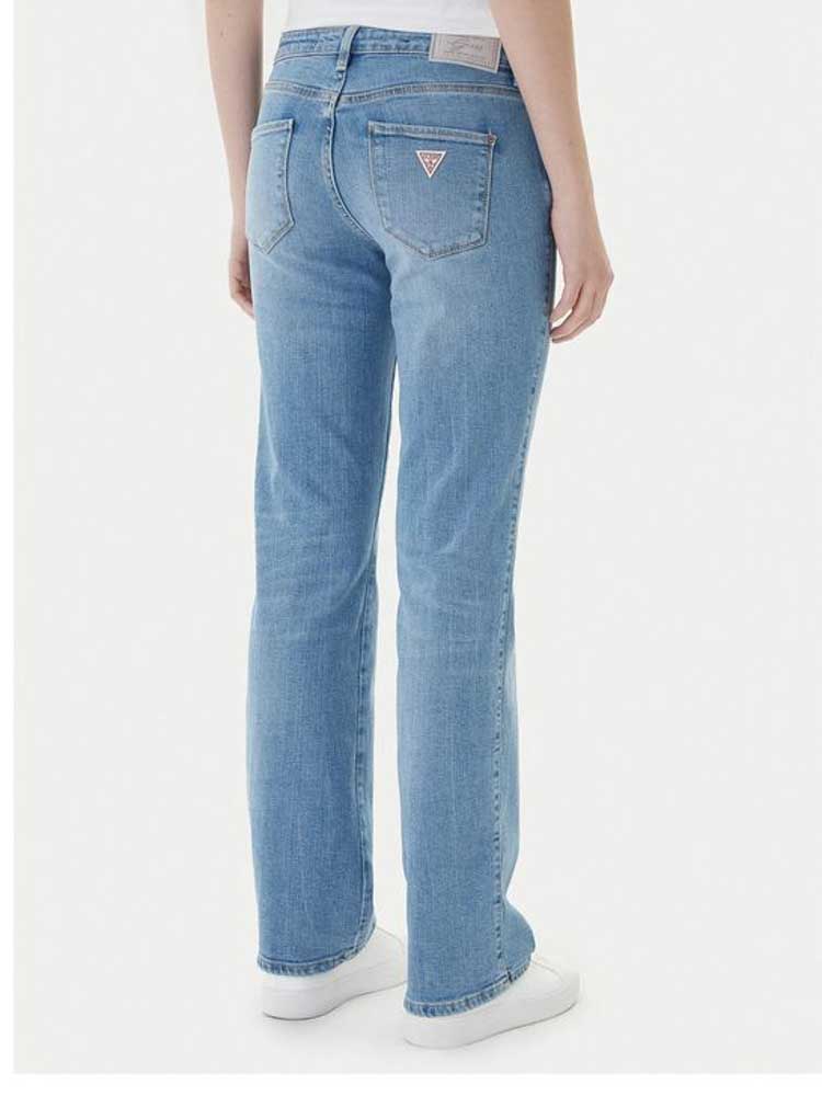 GUESS jeans da donna in denim elasticizzato chiaro modello con gamba dritta-5