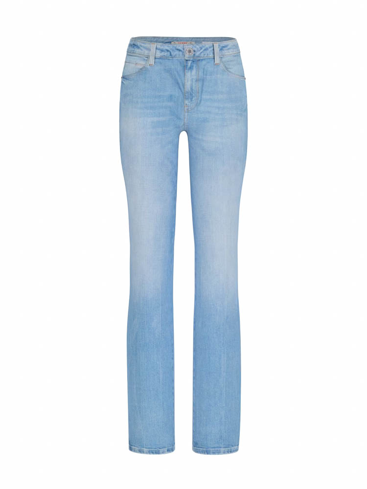 GUESS jeans da donna in denim elasticizzato chiaro modello con gamba dritta-4