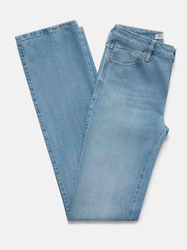 GUESS jeans da donna in denim elasticizzato chiaro modello con gamba dritta-2