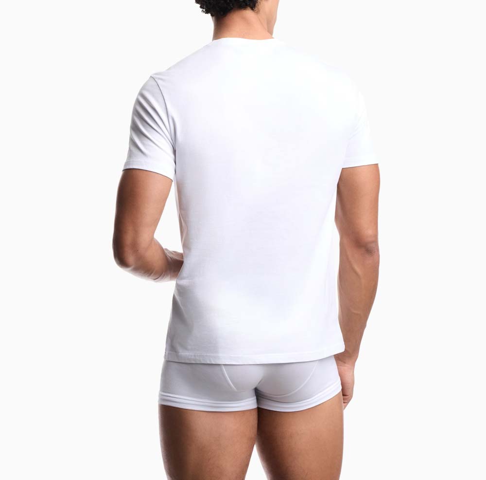EMPORIO ARMANI maglietta uomo bianca con logo grande-2