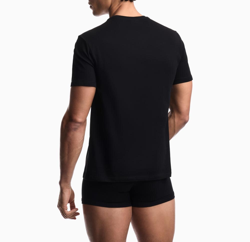 EMPORIO ARMANI maglietta uomo nera con logo grande