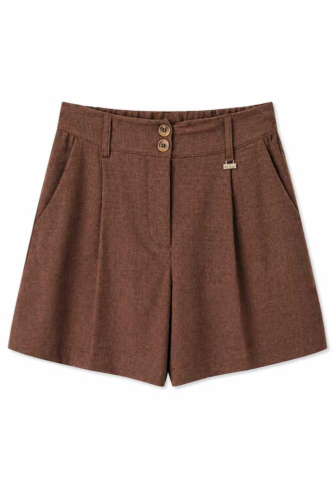 ARTIGLI pantaloncino marrone da donna con elastico