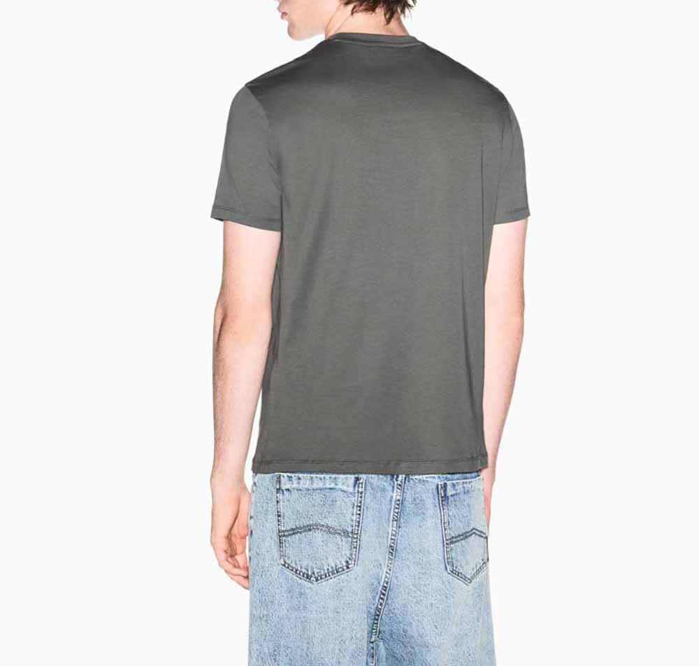 T-shirt verde ARMANI EXCHANGE uomo con logo frontale-1