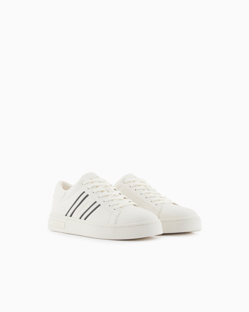 Scarpe allacciate ARMANI EXCHANGE uomo con bande a contrasto e suola in gomma-3
