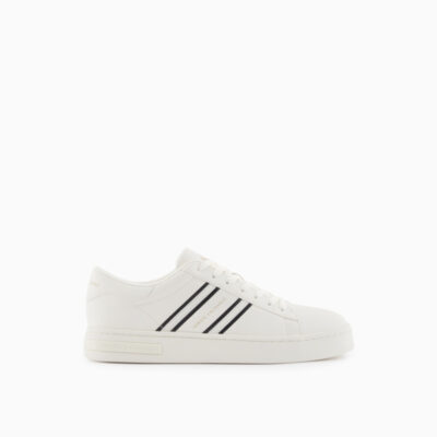 Scarpe allacciate ARMANI EXCHANGE uomo con bande a contrasto e suola in gomma