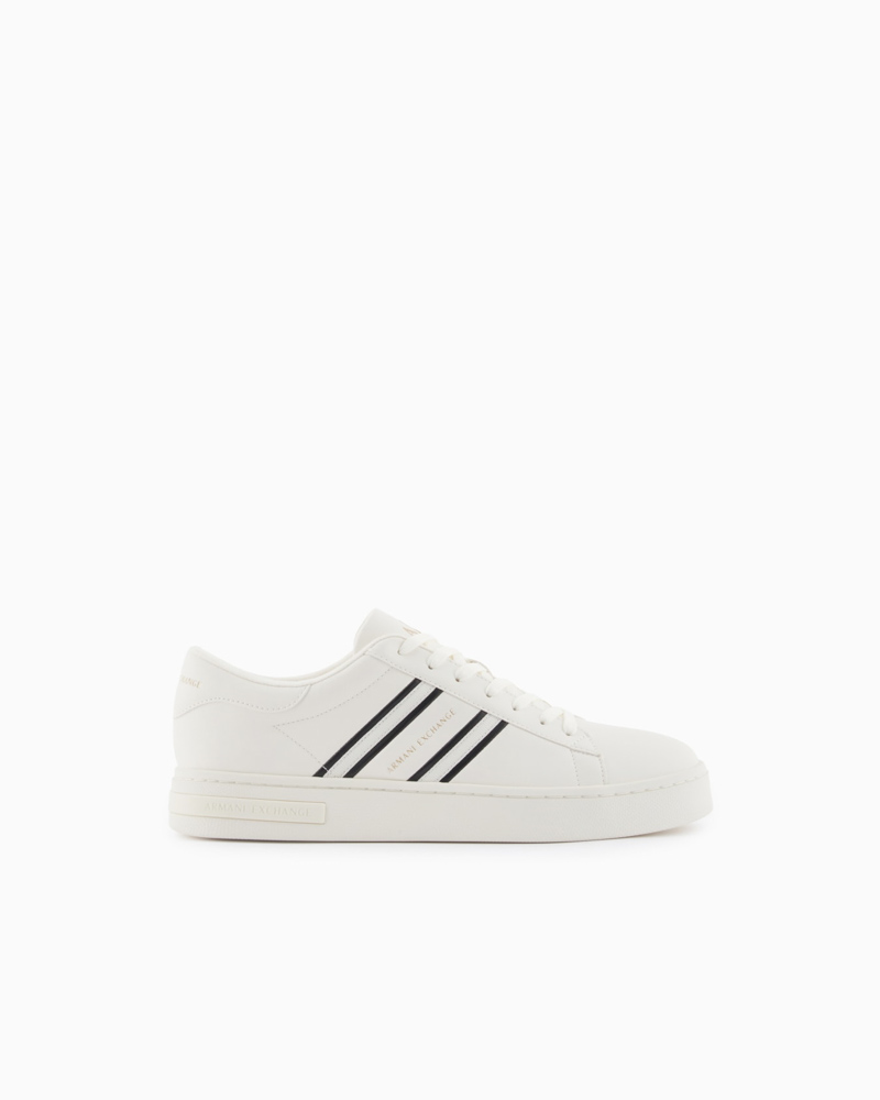 Scarpe allacciate ARMANI EXCHANGE uomo con bande a contrasto e suola in gomma