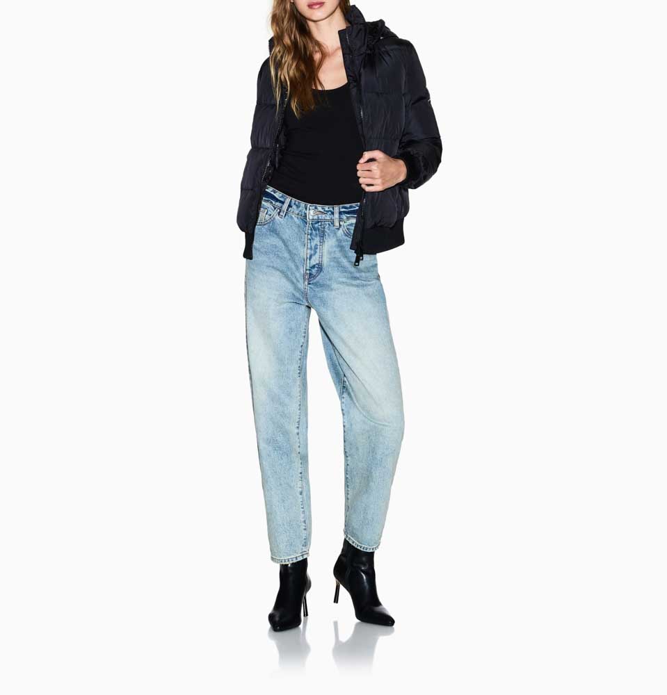 ARMANI EXCHANGE canotta nera donna con scollo all'americana-3