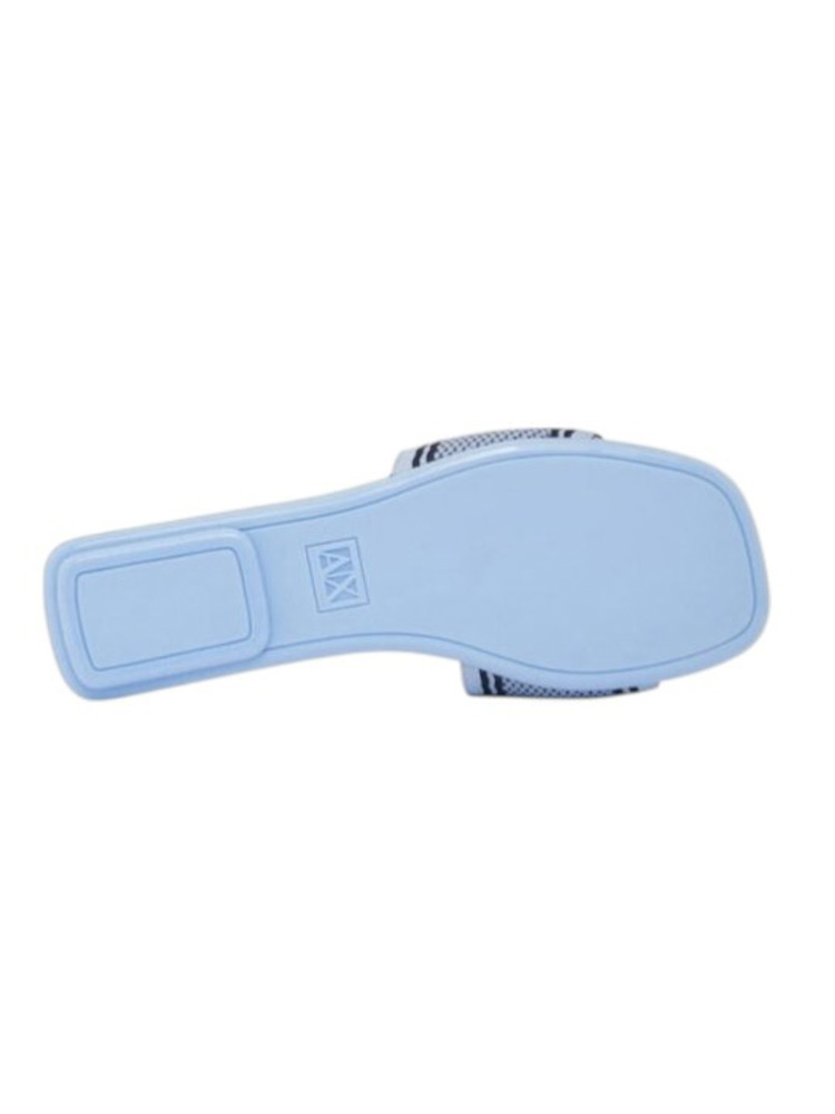 ARMANI EXCHANGE sandalo flat logato azzurro donna -1