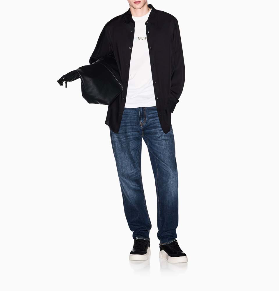 Maglietta bianca con scritta ARMANI EXCHANGE da uomo-2