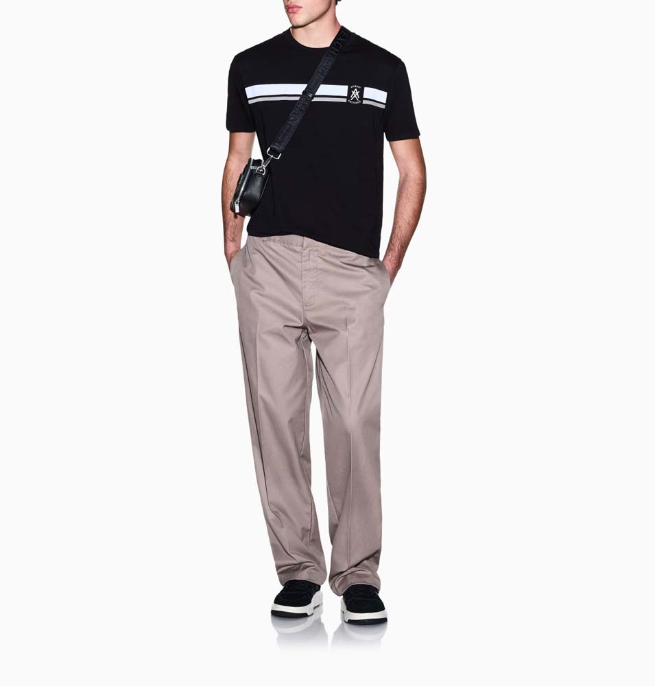 ARMANI EXCHANGE t-shirt uomo regular fit con banda a contrasto e logo-1