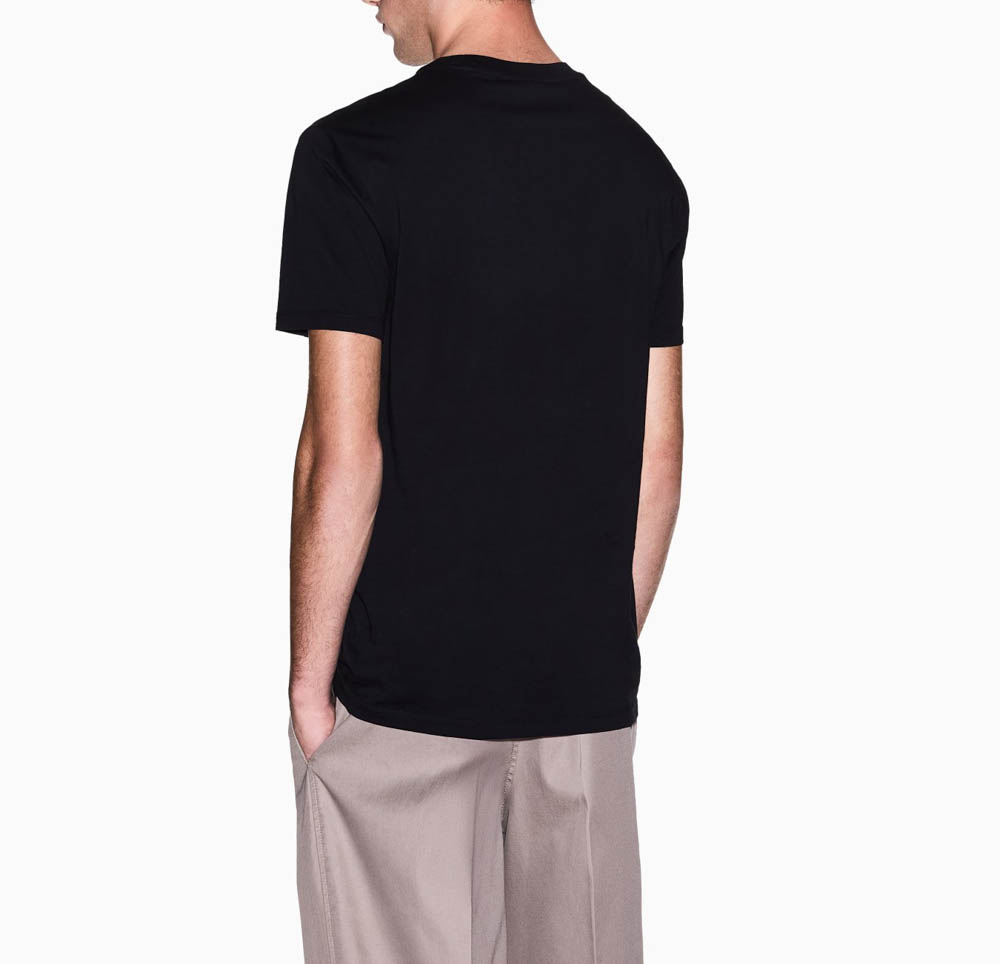 ARMANI EXCHANGE t-shirt uomo regular fit con banda a contrasto e logo-4