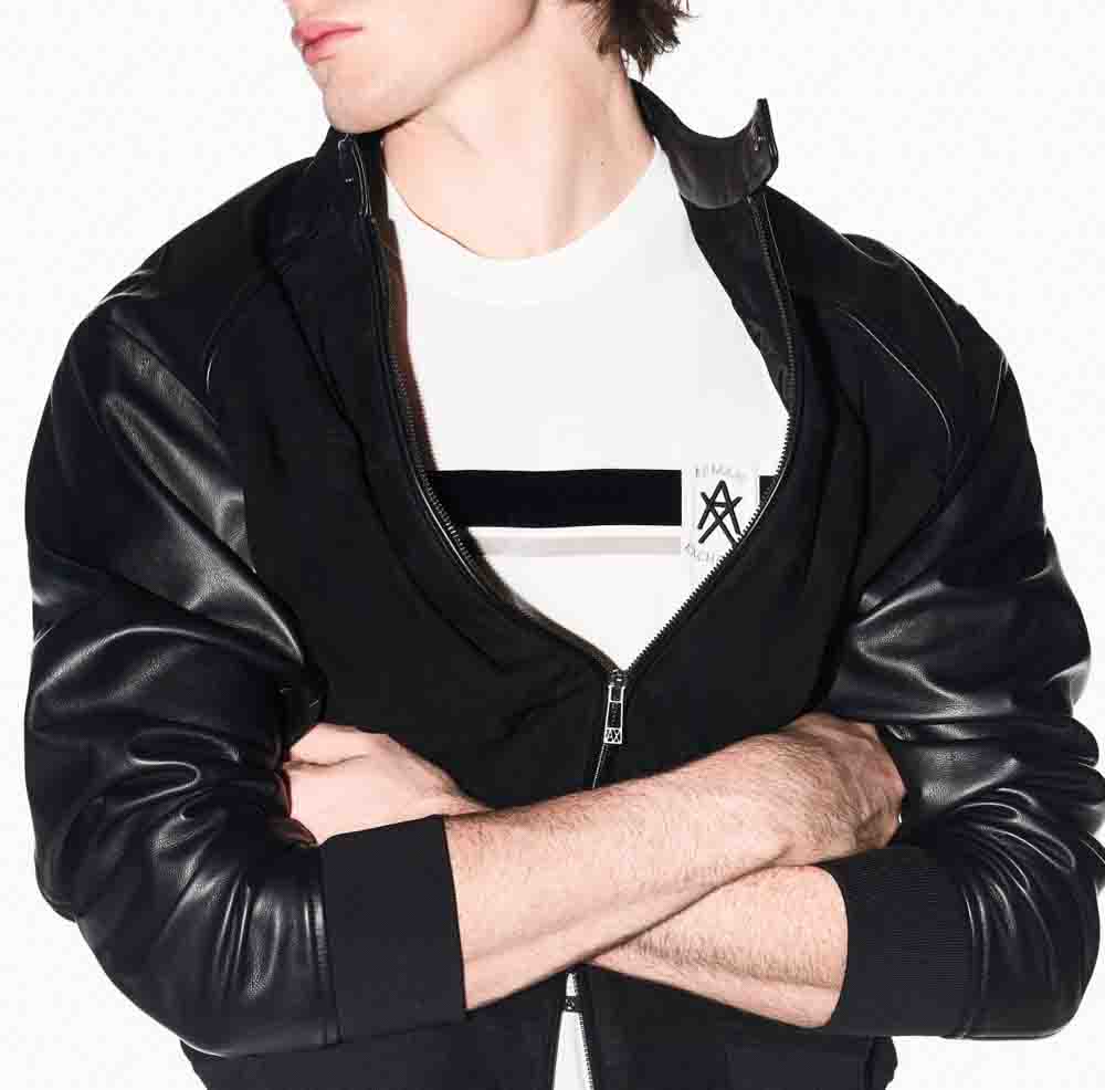 ARMANI EXCHANGE t-shirt uomo regular fit con banda a contrasto e logo-5