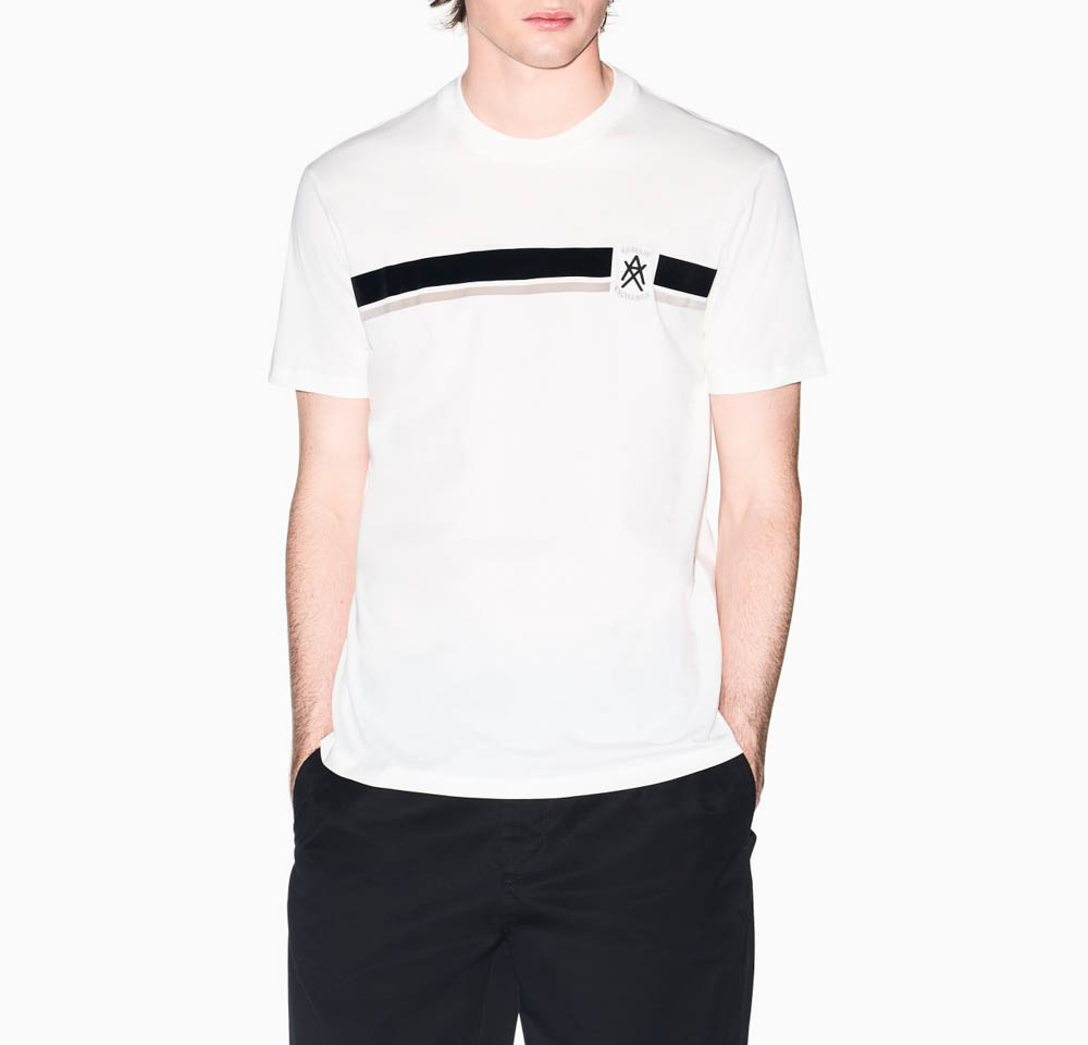 ARMANI EXCHANGE t-shirt uomo regular fit con banda a contrasto e logo-7