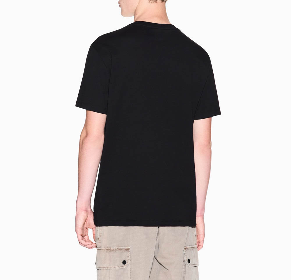 Maglietta nera uomo ARMANI EXCHANGE con scritta oro-3